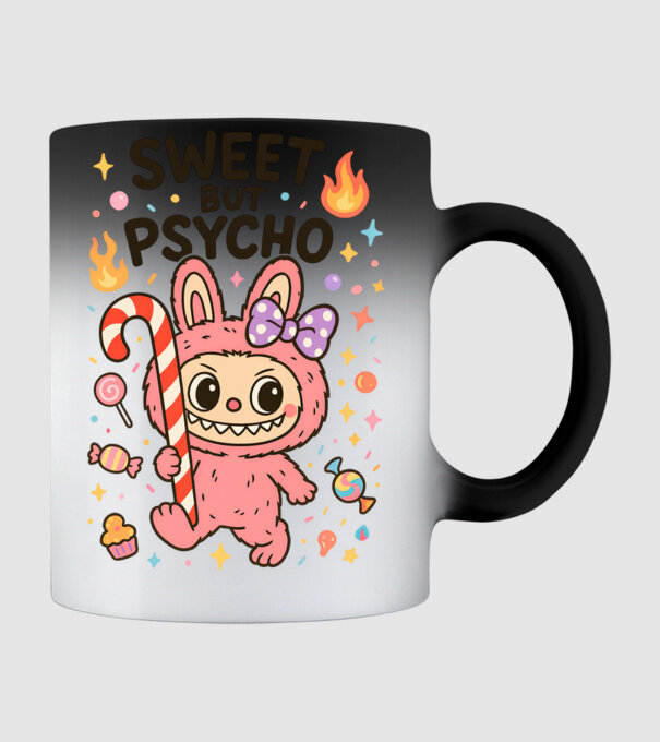 Sweet but psycho model negru pe tricou