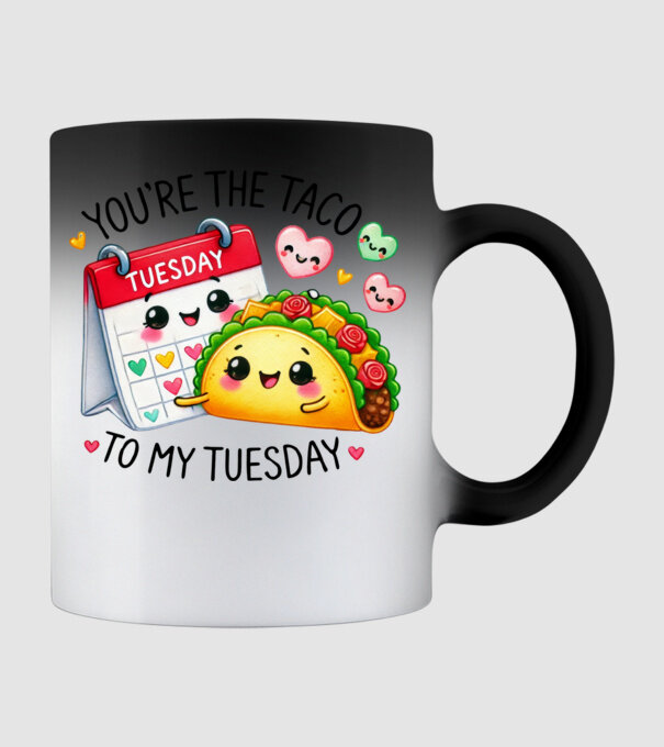 Taco to my Tuesday model negru pe tricou