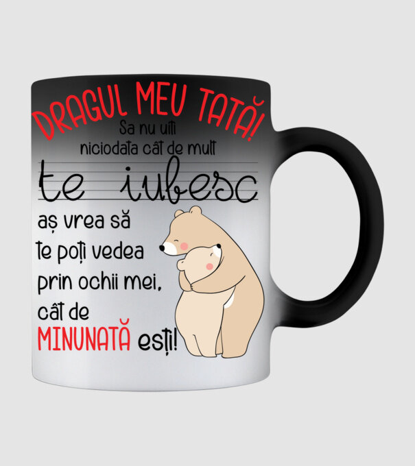 Tată Cât de minunat ești model negru pe tricou