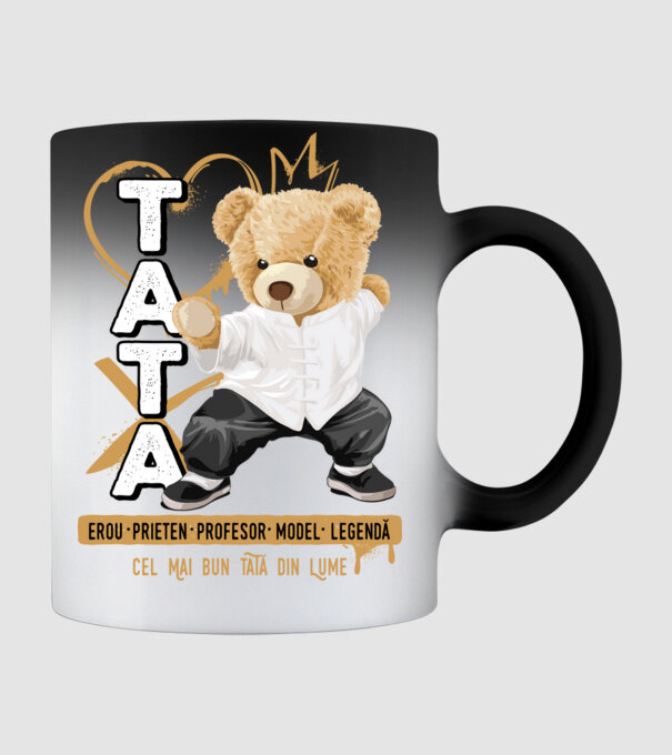 Tati Teddy model negru pe tricou