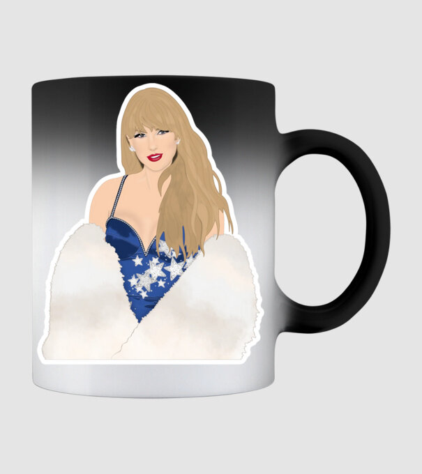 Taylor Swift blue model negru pe tricou