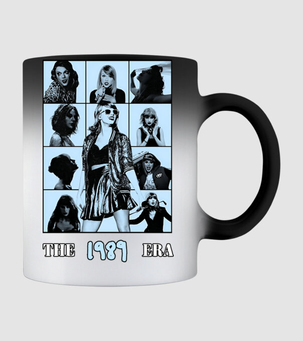 Taylor Swift ERAS blue model negru pe tricou