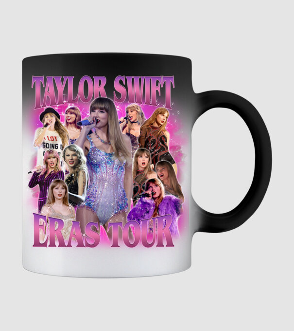 Taylor Swift ERAS bootleg 01 model negru pe tricou
