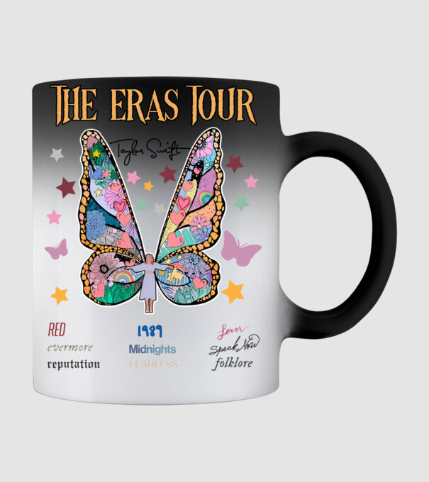 Taylor Swift eras fairy model negru pe tricou