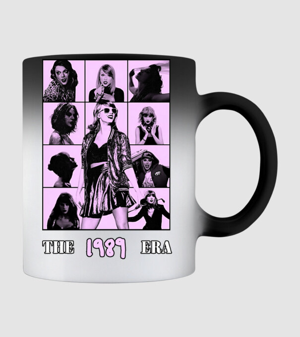 Taylor Swift ERAS lilac model negru pe tricou