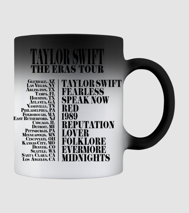 Taylor Swift Eras tour back model negru pe tricou
