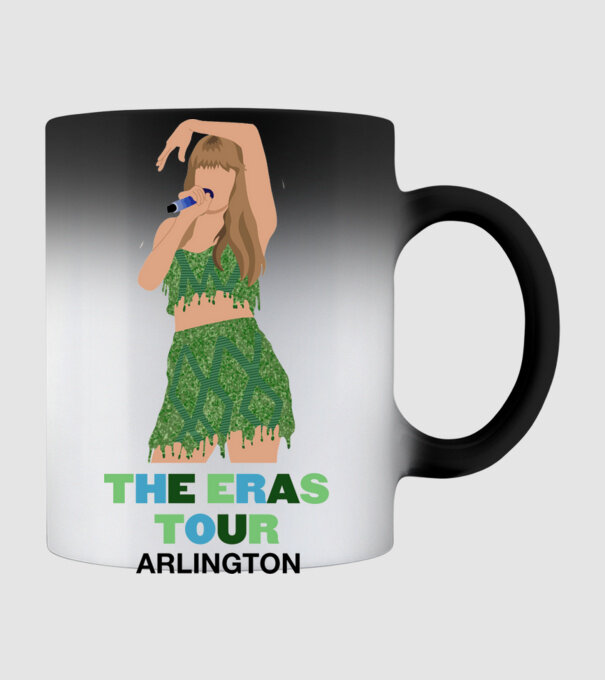 Taylor Swift The Eras Tour Arlington 2 model negru pe tricou