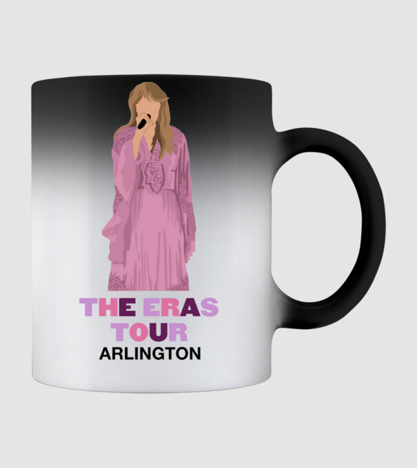 Taylor Swift The Eras Tour Arlington 3 model negru pe tricou