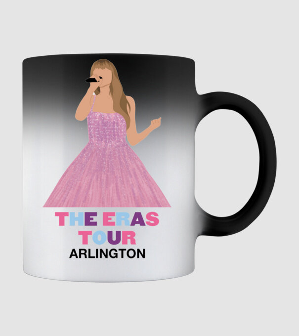 Taylor Swift The Eras Tour Arlington model negru pe tricou