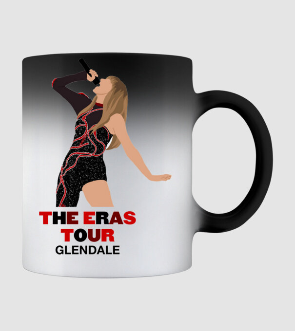 Taylor Swift The Eras Tour Glendale model negru pe tricou