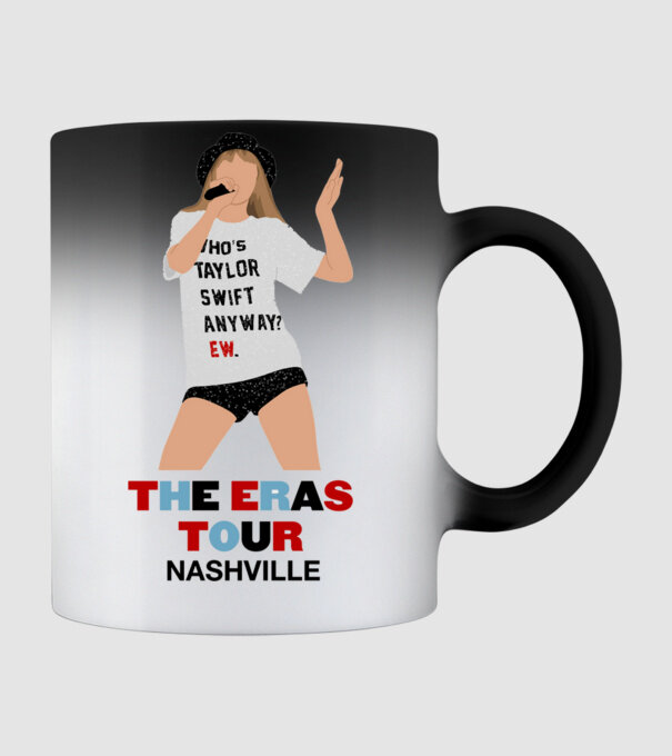 Taylor Swift The Eras Tour Nashville 2 model negru pe tricou