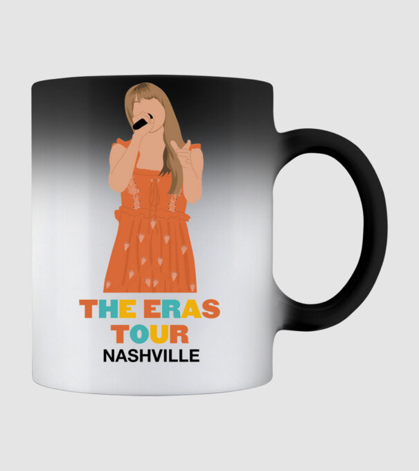 Taylor Swift The Eras Tour Nashville 3 model negru pe tricou