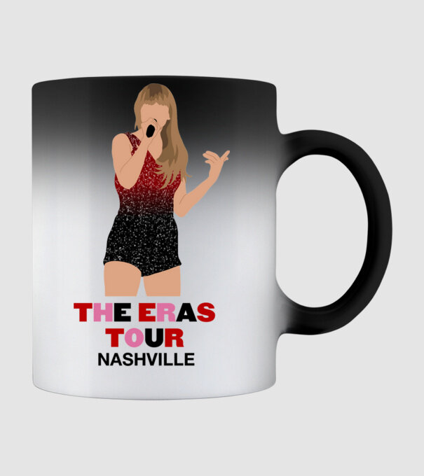 Taylor Swift The Eras Tour Nashville model negru pe tricou