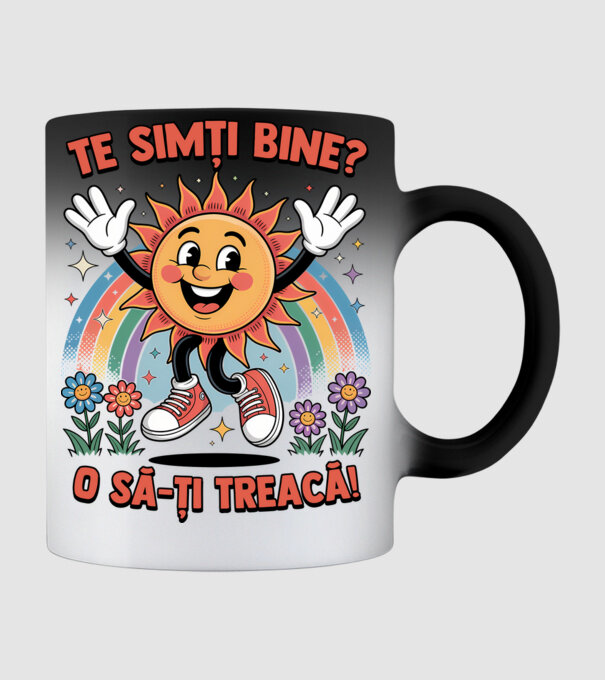 Te simți bine? model negru pe tricou