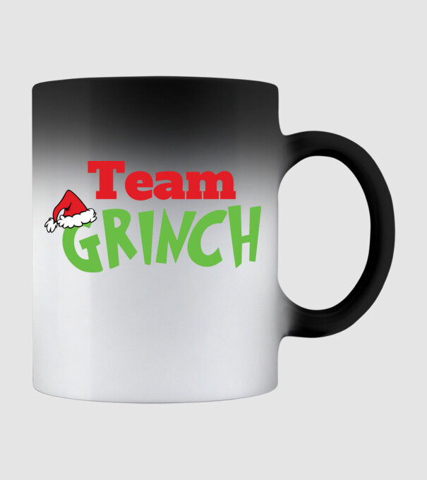 Team Grinch model negru pe tricou