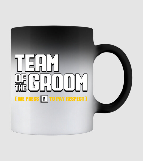 Team of the Groom model negru pe tricou