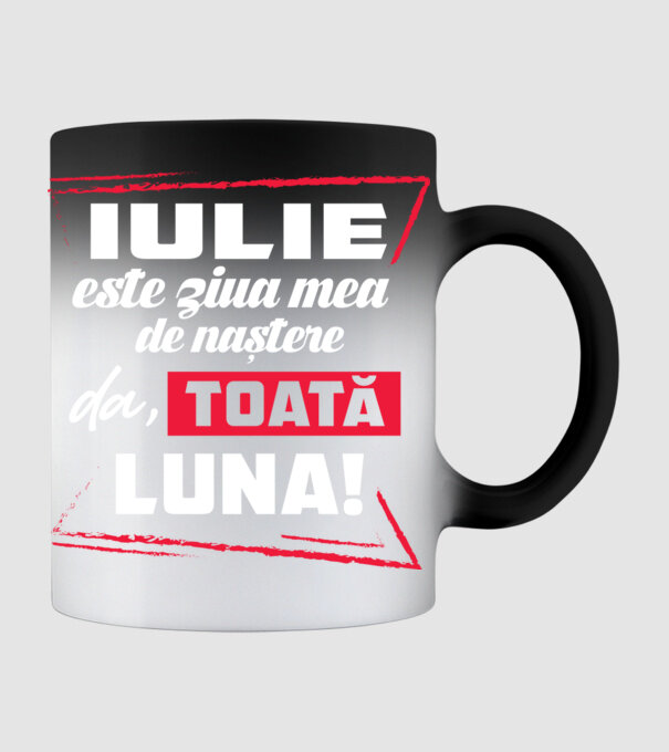 Toată luna IULIE model negru pe tricou