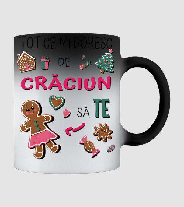 Tot ce-mi doresc de Crăciun să TE Femei alb model negru pe tricou