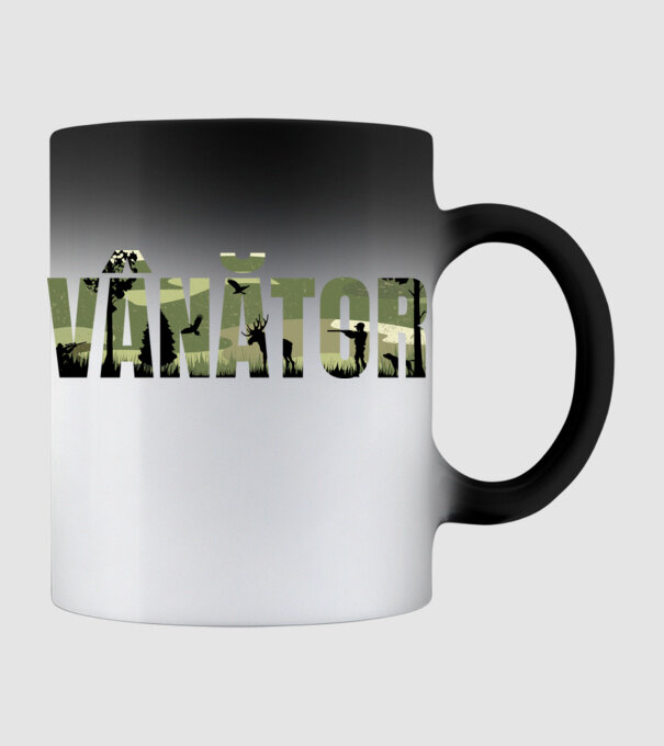VÂNĂTOR model negru pe tricou