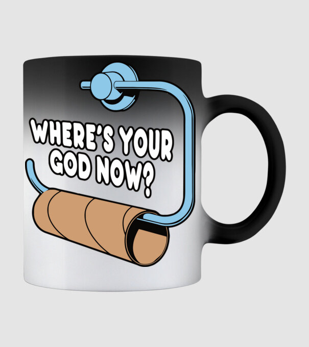 Where's your god now model negru pe tricou