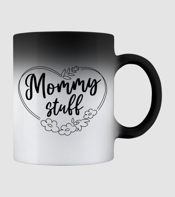 Sacoșă pânză Ziua mamei mommy stuff model negru pe tricou