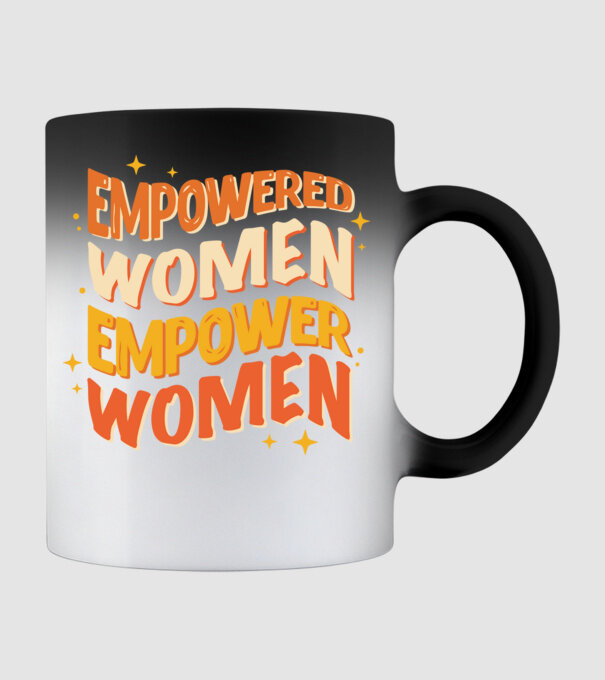 Empowered women empower women model negru pe tricou