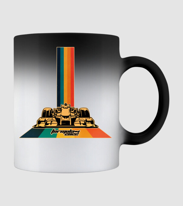 f1 retro car model negru pe tricou