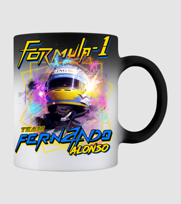 FORMULA 1 ALONSO model negru pe tricou