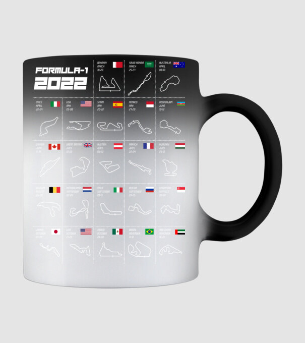 Formula 1 tracks 2022 model negru pe tricou