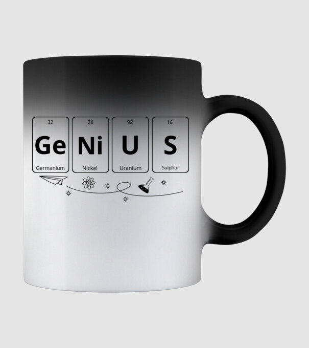 Genius periodic model negru pe tricou