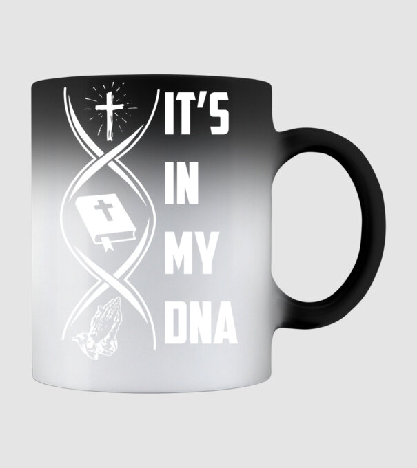 Its in my dna jesus model negru pe tricou