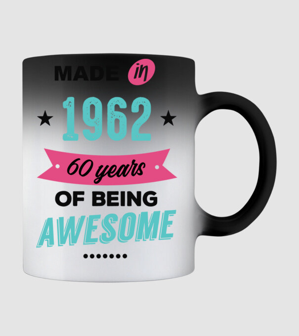 MADE in 1962 model negru pe tricou