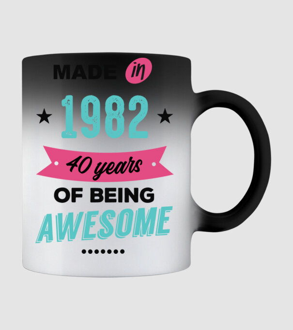MADE in 1982 model negru pe tricou