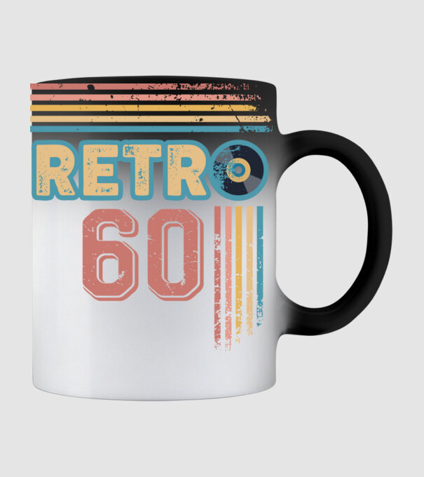 Retro 60 Birthday model negru pe tricou