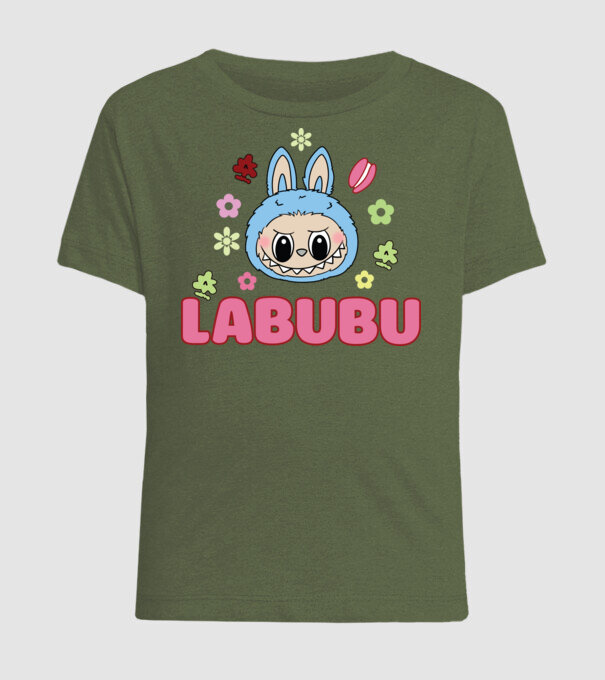 Labubu model kaki pe tricou