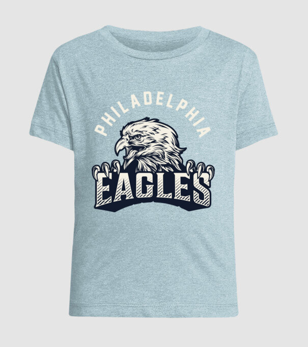 Philadelphia Eagles model albastru deschis pe tricou