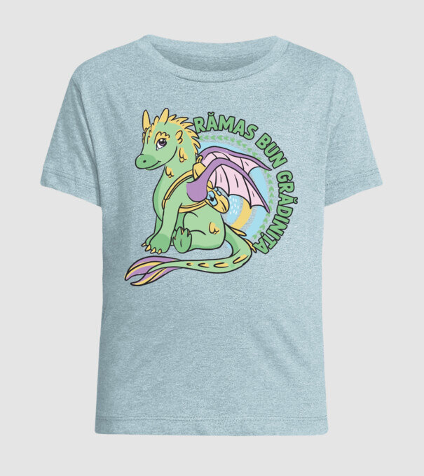 Rămas bun grădiniță model albastru deschis pe tricou