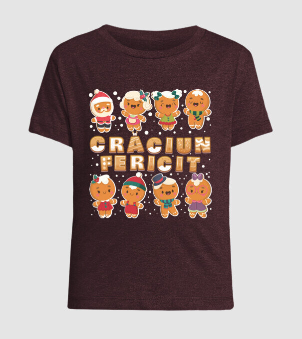 crăciun Fericit model bordo pe tricou