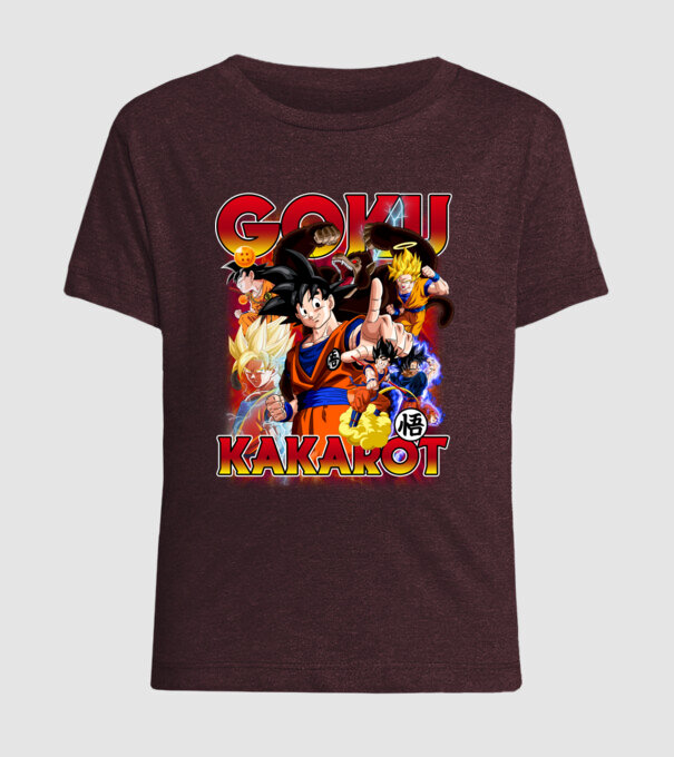 goku dragonball model bordo pe tricou