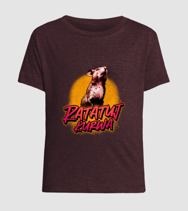 Ratatuj kurwa model bordo pe tricou
