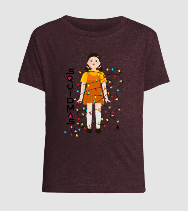squidmas girl model bordo pe tricou