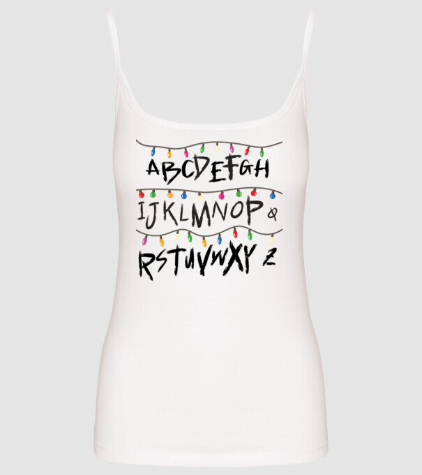 abcdef stanger things model alb pe tricou