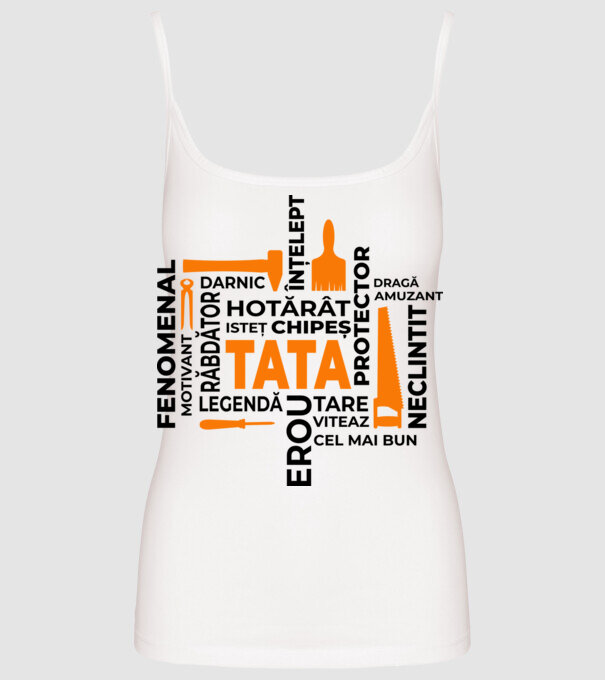 Acronimele tatălui model alb pe tricou