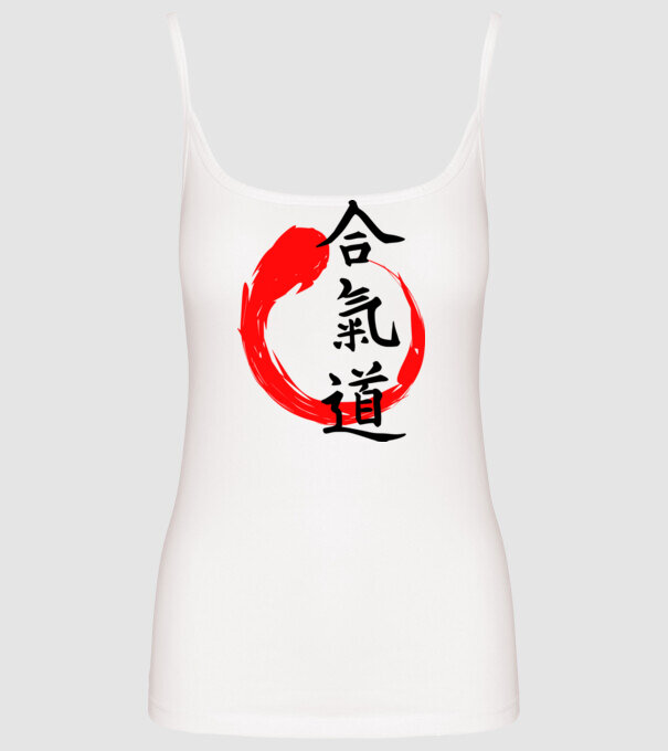 Aikido model alb pe tricou