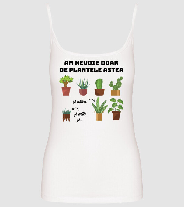 am nevoie doar de plantele astea  model alb pe tricou