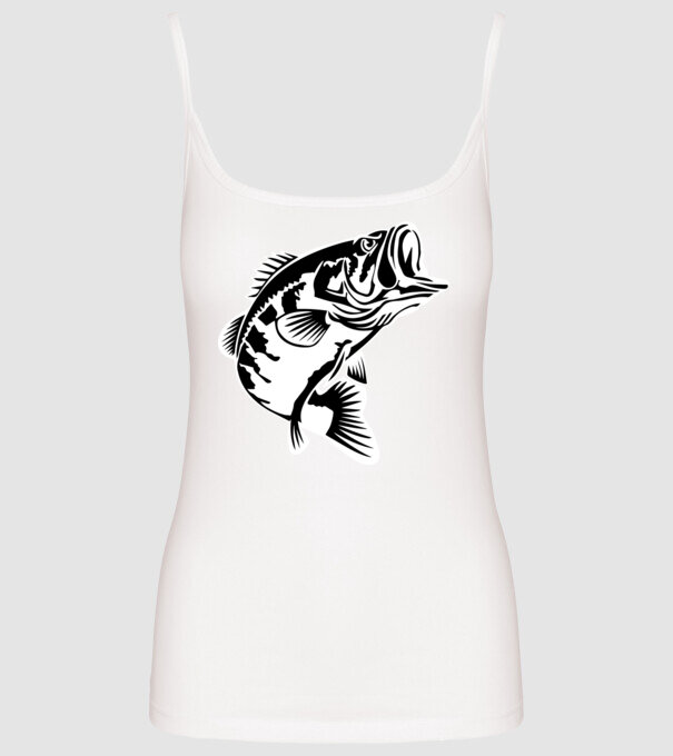 AngryFish model alb pe tricou
