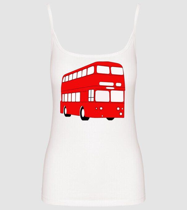 Autobuze model alb pe tricou