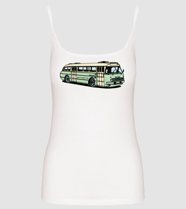 Autobuze model alb pe tricou