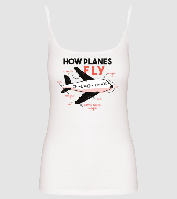 Avioane model alb pe tricou
