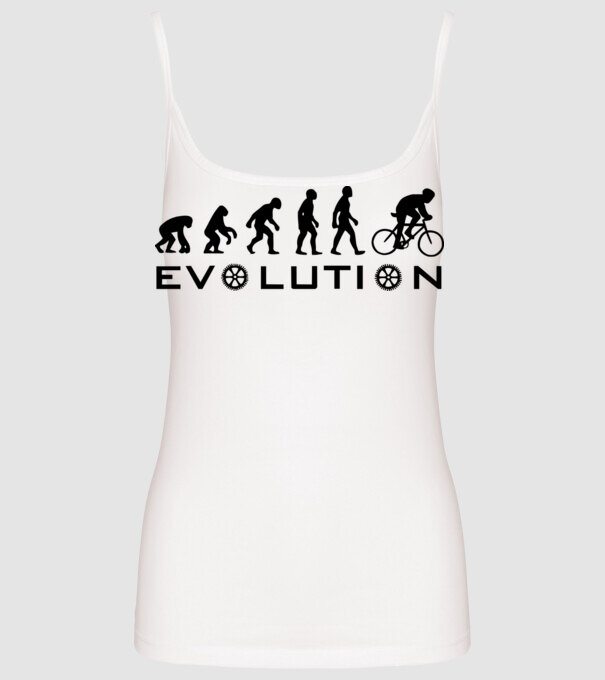 Bike evolution model alb pe tricou